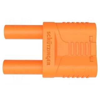 Stackable safety shunt | 4mm banana | 32A | 1kVAC | orange | insulated