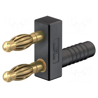 Stackable safety shunt | 4mm banana | 32A | black | non-insulated