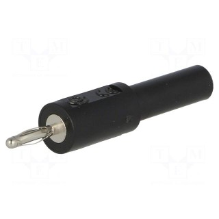 Adapter | 2mm banana | 10A | 33VAC | 70VDC | black