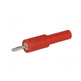 Adapter | 2mm banana | 10A | 33VAC | 70VDC | red