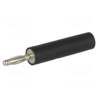 Adapter | 2mm banana | 10A | 70VDC | black | nickel plated | 35.5mm