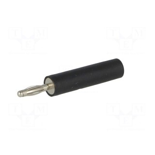 Adapter | 2mm banana | 10A | 60VDC | black | Plating: nickel plated