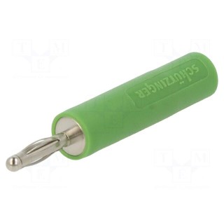 Adapter | 2mm banana | 10A | 70VDC | green | nickel plated | 35.5mm