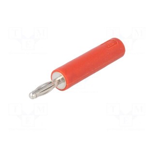 Adapter | 2mm banana | 10A | 60VDC | red | Plating: nickel plated