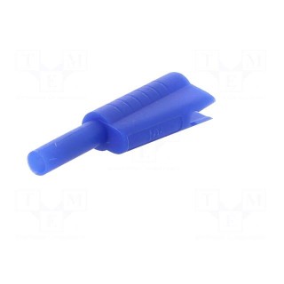 Plug | 2mm banana | 10A | 30VAC | 60VDC | blue | Connection: soldered