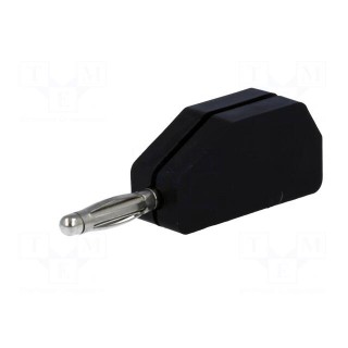Plug | 2mm banana | 10A | 33VAC | 70VDC | black | Connection: soldered