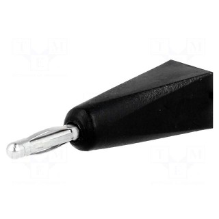 Plug | 2mm banana | 5A | black | Mounting: on cable