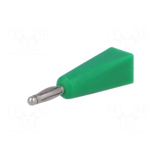 Plug | 2mm banana | 5A | green | Mounting: on cable