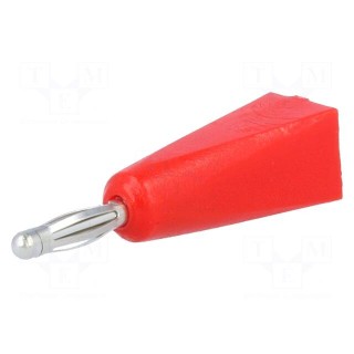Plug | 2mm banana | 5A | red | Mounting: on cable