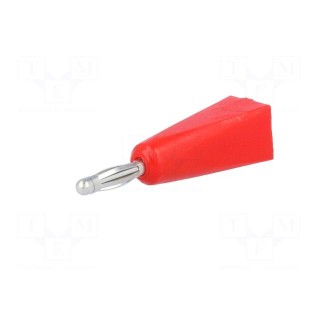 Plug | 2mm banana | 5A | red | Mounting: on cable