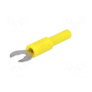 Adapter | banana 4mm socket,fork terminal | 60VDC | 36A | yellow