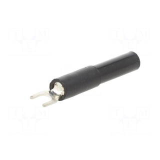 Plug | fork terminals | 60VDC | 36A | black | 4.5mm | Contacts: brass