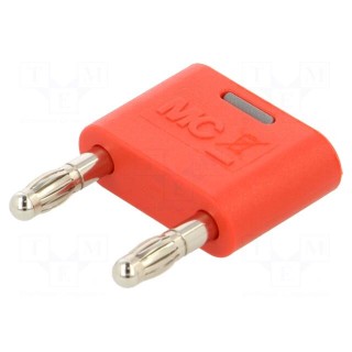 4mm banana | 32A | 30VAC | 60VDC | red | nickel plated | insulated