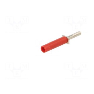 Adapter | 25A | red | nickel plated | banana 4mm socket
