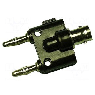 Adapter | 3A | Insulation: nylon | banana 4mm plug x2,BNC plug