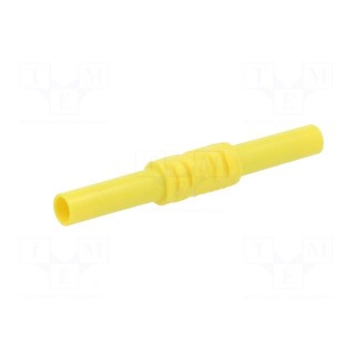 Adapter,socket | 4mm banana | 32A | 1kV | 62.5mm | yellow