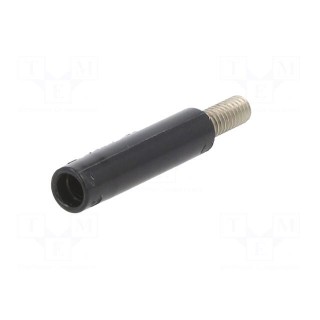 Adapter,socket | 4mm banana | 32A | 600V | black | nickel plated