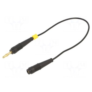 Extension cable | 19A | black | gold-plated | 0.25m | Insulation: PVC