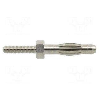 Plug | 4mm banana | 36A | nickel plated | M3 | non-insulated