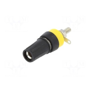 Socket | 4mm banana | 15A | 250VDC | L: 42mm | black | nickel plated