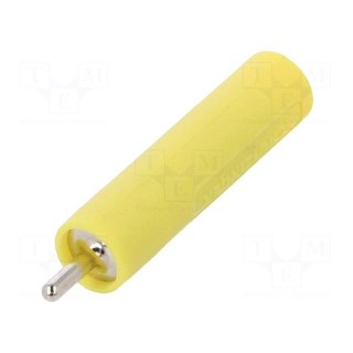 Socket | 4mm banana | 20A | 1kV | 1kVAC | 29.5mm | yellow | nickel plated