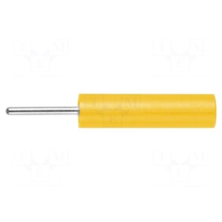 Socket | 4mm banana | 20A | 1kV | 38mm | yellow | nickel plated | -25÷80°C