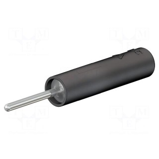 Socket | 4mm banana | 20A | black | nickel plated | crimped,screw type