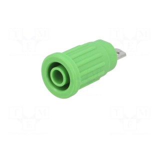 Socket | 4mm banana | 24A | 1kV | green | push-in | 33mm | -25÷80°C | 5mΩ