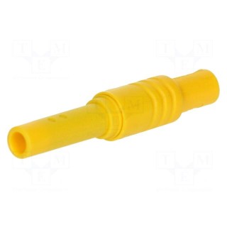 Socket | 4mm banana | 24A | 1kVDC | yellow | screw