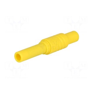 Socket | 4mm banana | 24A | 1kVDC | yellow | screw