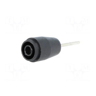Socket | 4mm banana | 25A | 1kVDC | black | PCB | Connection: soldering