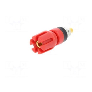 Socket | 4mm banana | 30A | 60VDC | 48mm | red | gold-plated | -20÷80°C