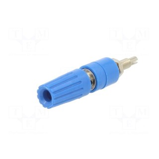 Socket | 4mm banana | 35A | 30VAC | 60VDC | blue | nickel plated