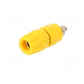 Socket | 4mm banana | 35A | 30VAC | 60VDC | yellow | nickel plated | M4