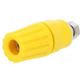 Socket | 4mm banana | 35A | 60VDC | yellow | nickel plated | -25÷100°C