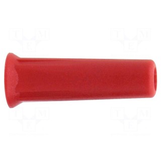 Socket | 4mm banana | 36A | red | nickel plated | soldered | -20÷80°C