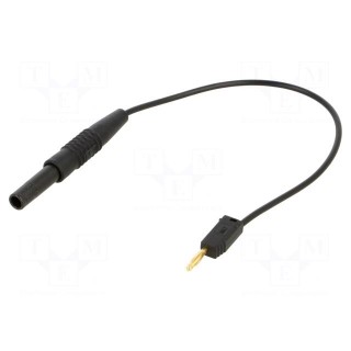 Test leads | 10A | black | gold-plated | 0.15m | Insulation: PVC