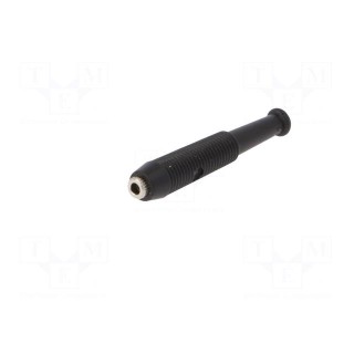 Socket | 2mm banana | 6A | 60VDC | Overall len: 39mm | black | on cable