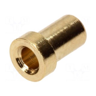 Socket | 2mm banana | 6mm | non-insulated | Plating: gold-plated