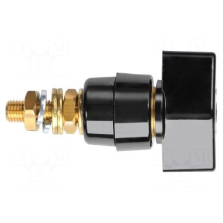Laboratory clamp | black | 1kVDC | 63A | on panel,screw | brass
