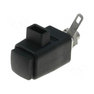 Laboratory clamp | black | 300VDC | 16A | screw | nickel | polyamide