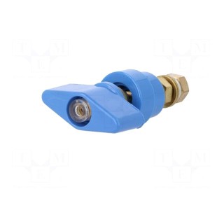 Laboratory clamp | blue | 1kVDC | 100A | Contacts: brass | 81mm