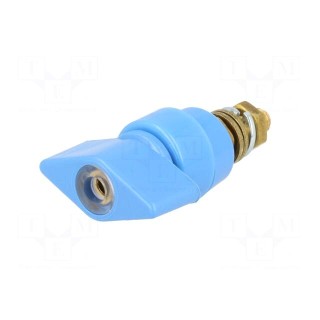 Laboratory clamp | blue | 1kVDC | 63A | Contacts: brass | 58mm
