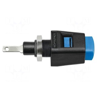 Laboratory clamp | blue | 70VDC | 16A | screw | nickel | polyamide | 33VAC