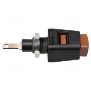 Laboratory clamp | brown | 70VDC | 16A | screw | nickel | polyamide