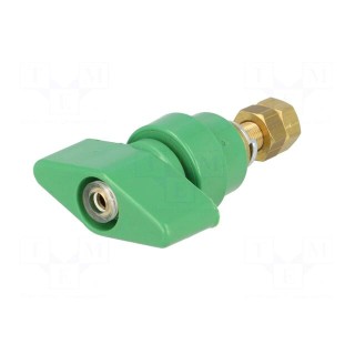 Laboratory clamp | green | 1kVDC | 100A | Contacts: brass | 81mm