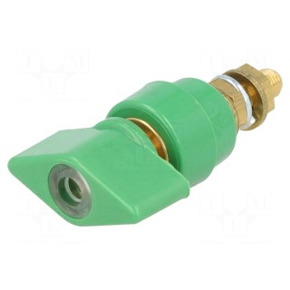 Laboratory clamp | green | 1kVDC | 63A | on panel,screw | brass | 58mm