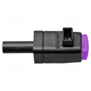 Laboratory clamp | purple | 300VDC | 16A | screw | nickel | polyamide
