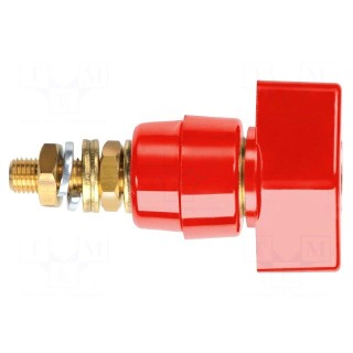 Laboratory clamp | red | 1kVDC | 63A | on panel,screw | brass