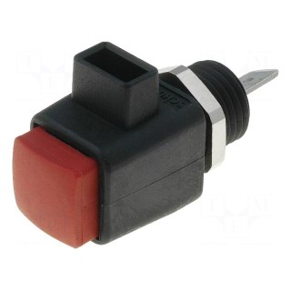 Laboratory clamp | red | 300VDC | 16A | screw | nickel | polyamide